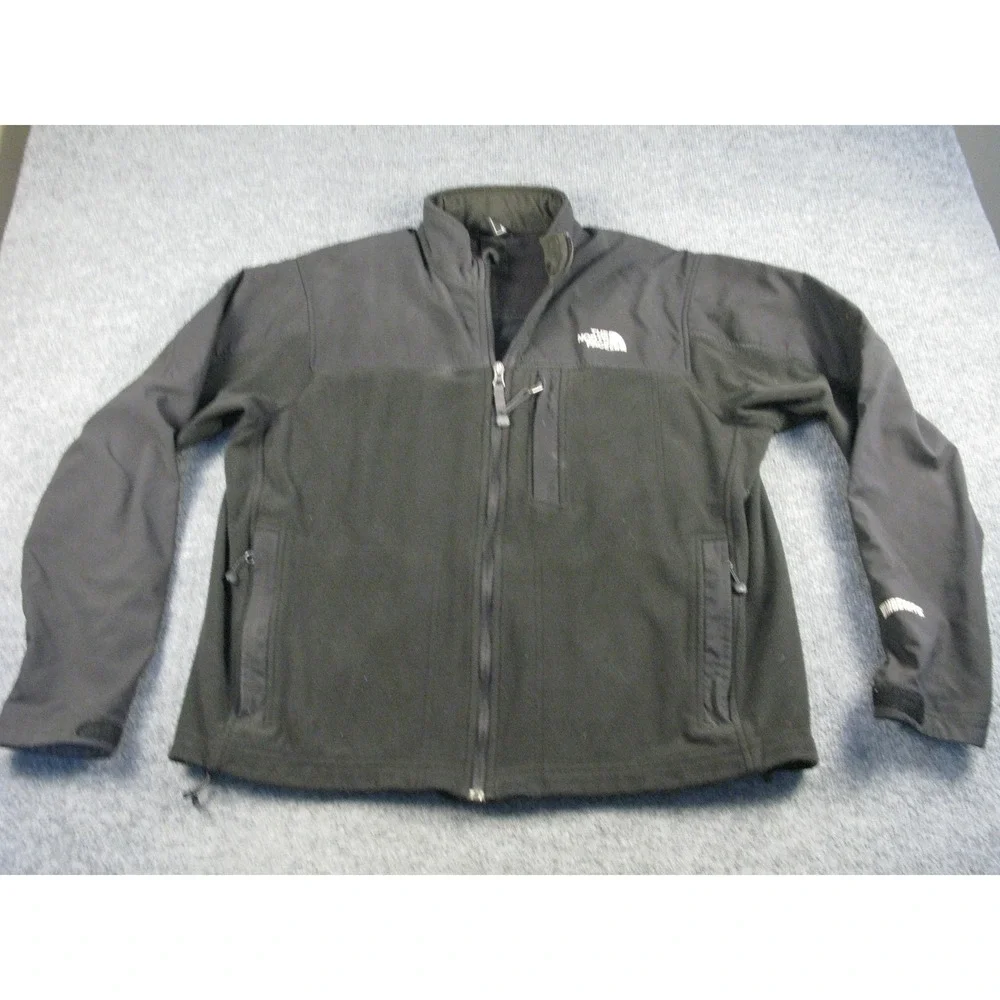 The North Face Mens‎ Fleece Jacket Black Full Zip Outdoor Hiking Apex Bionic L